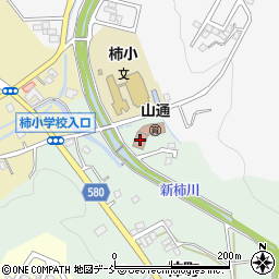 長岡市山通コミュニティセンター（児童館）周辺の地図