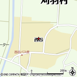新潟県刈羽郡刈羽村西谷周辺の地図