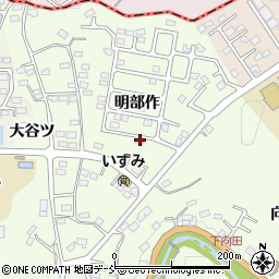福島県田村郡三春町上舞木明部作周辺の地図