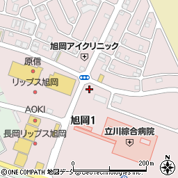 新潟県長岡市旭岡周辺の地図