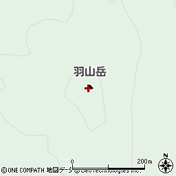羽山岳周辺の地図
