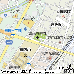 高彦根神社周辺の地図