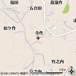 福島県三春町（田村郡）山田（寺作）周辺の地図