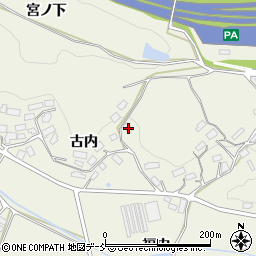 福島県田村郡三春町貝山古内23周辺の地図