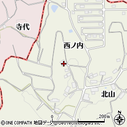福島県田村郡三春町下舞木西ノ内周辺の地図