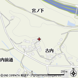 福島県田村郡三春町貝山古内104周辺の地図
