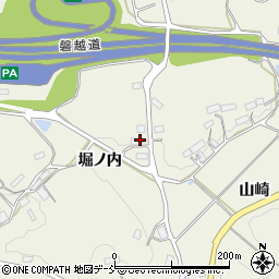 福島県田村郡三春町貝山堀ノ内周辺の地図