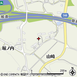 福島県田村郡三春町貝山山崎周辺の地図