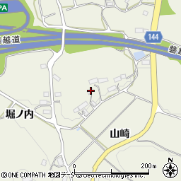 福島県三春町（田村郡）貝山（山崎）周辺の地図