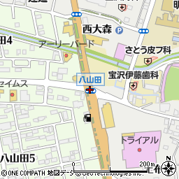八山田周辺の地図