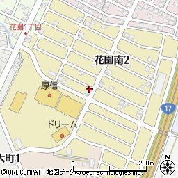 新潟県長岡市花園南周辺の地図