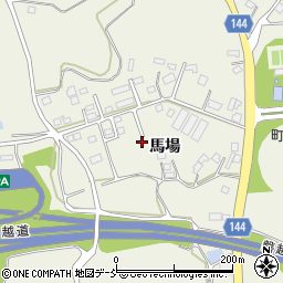 福島県田村郡三春町貝山馬場周辺の地図