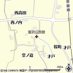 富沢公民館周辺の地図