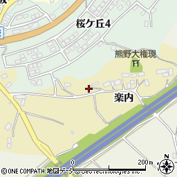 福島県田村郡三春町楽内楽内周辺の地図