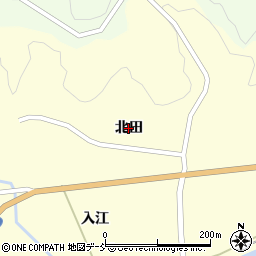 福島県双葉町（双葉郡）山田（北田）周辺の地図