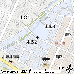 新潟県長岡市末広周辺の地図