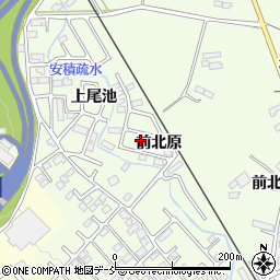 福島県郡山市喜久田町前北原周辺の地図