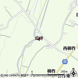 福島県郡山市喜久田町瓜坪周辺の地図