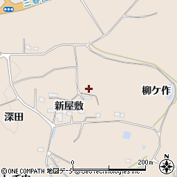 福島県田村郡三春町山田新屋敷周辺の地図