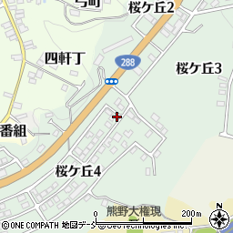 福島県田村郡三春町桜ケ丘周辺の地図
