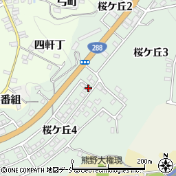 福島県三春町（田村郡）桜ケ丘周辺の地図