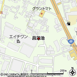 福島県郡山市喜久田町菖蒲池周辺の地図