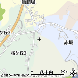福島県田村郡三春町八十内周辺の地図