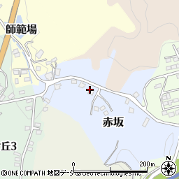 福島県田村郡三春町赤坂周辺の地図