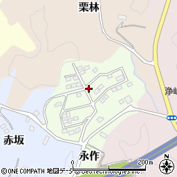 福島県田村郡三春町永作周辺の地図