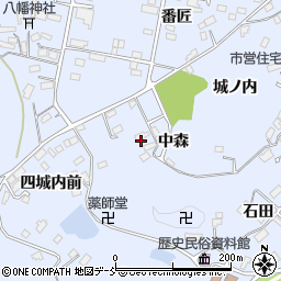 福島県田村市船引町船引中森周辺の地図