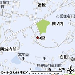 福島県田村市船引町船引中森12周辺の地図