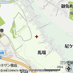 福島県田村郡三春町馬場周辺の地図