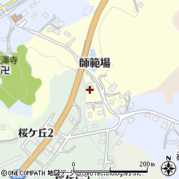 福島県田村郡三春町師範場周辺の地図