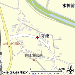 福島県郡山市日和田町寺池周辺の地図