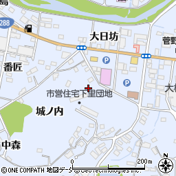 福島県田村市船引町船引城ノ内周辺の地図