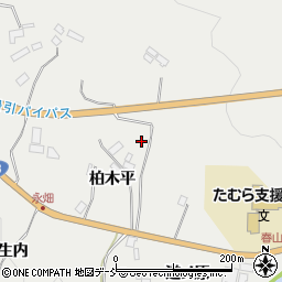福島県田村市船引町春山柏木平周辺の地図