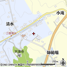 福島県田村郡三春町清水周辺の地図