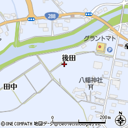 福島県田村市船引町船引後田周辺の地図