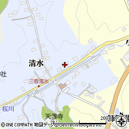 福島県田村郡三春町清水183周辺の地図
