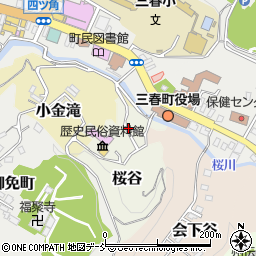 福島県三春町（田村郡）桜谷周辺の地図