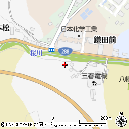 福島県田村郡三春町山崎周辺の地図
