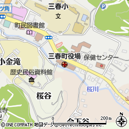 福島県田村郡三春町周辺の地図