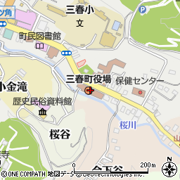 三春町役場周辺の地図