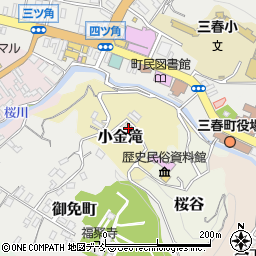福島県田村郡三春町小金滝周辺の地図