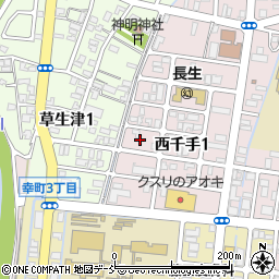 新潟県長岡市西千手1丁目8周辺の地図