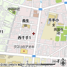 新潟県長岡市西千手1丁目11周辺の地図