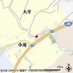 福島県田村郡三春町小滝周辺の地図