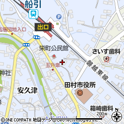 福島県田村市船引町船引仲田周辺の地図