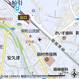 福島県田村市船引町船引下中田42周辺の地図