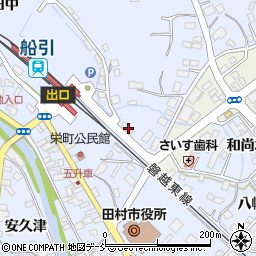 福島県田村市船引町船引下中田30周辺の地図